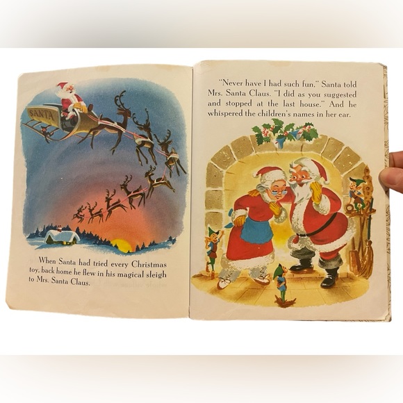 Disney’s A Little Golden Book Santa’s Toy Shop children’s book vintage - Picture 4 of 6